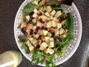 Apple and Pear salad with Lemon Poppyseed Dressing